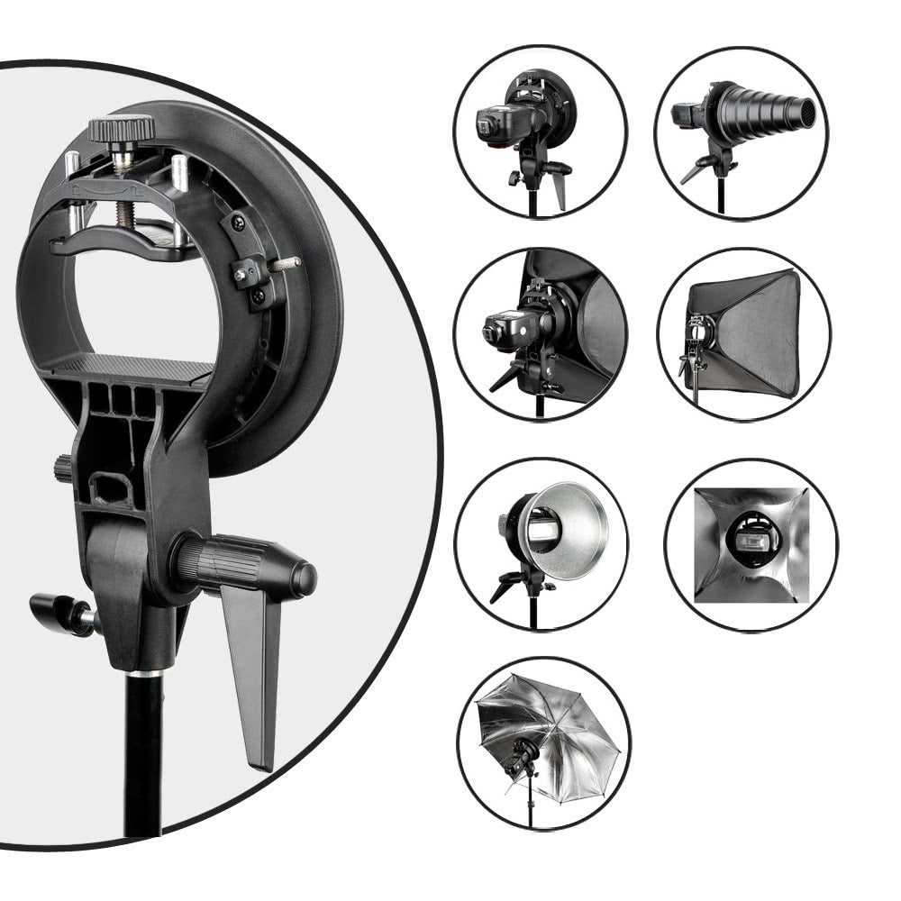 80 * 80cm / 31" Flash Softbox Diffuser with S-type Bracket Bowens Holder for Speedlite Light