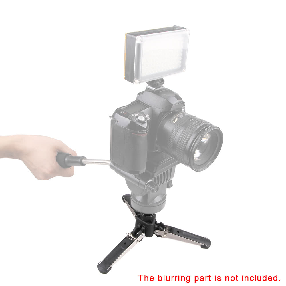 Universal Three-Foot Support Stand Monopod Base for Tripod Head DSLR Cameras 3/8" Screw
