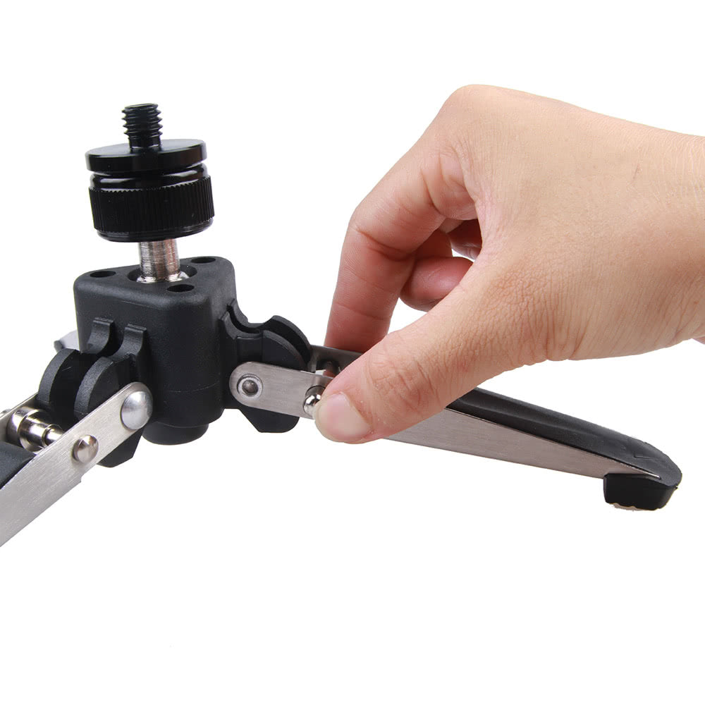 Universal Three-Foot Support Stand Monopod Base for Tripod Head DSLR Cameras 3/8" Screw
