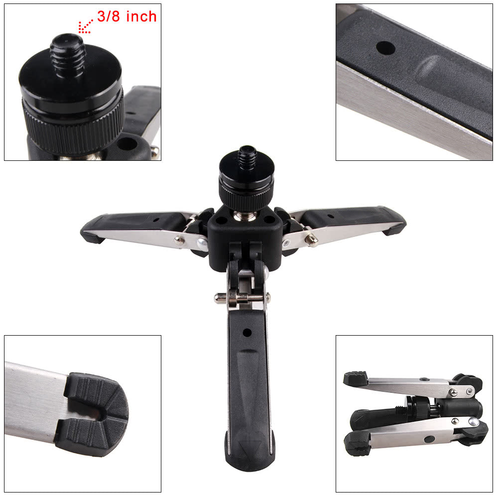 Universal Three-Foot Support Stand Monopod Base for Tripod Head DSLR Cameras 3/8" Screw