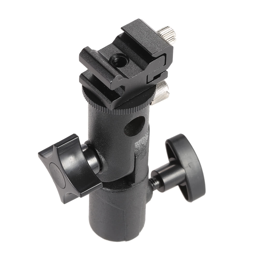 E Type Universal Metal Flash Hot Shoe Speedlite Umbrella Holder