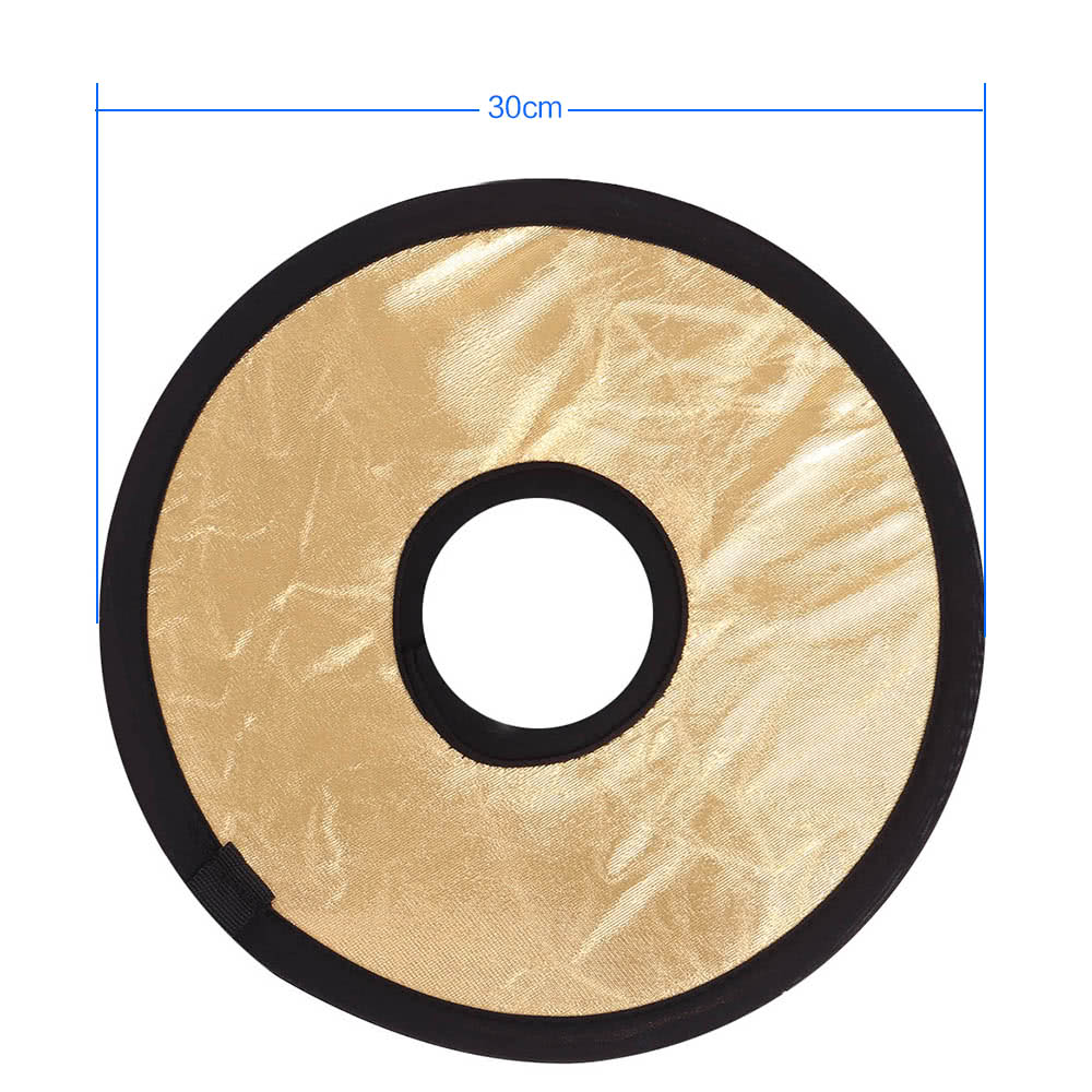 30cm 2in1 Round Hollow Collapasible Multi-Disc Portable Circular Light Lens-Mount Reflector