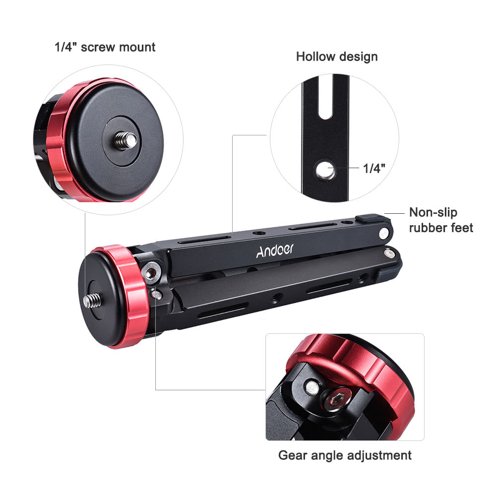 Portable Tabletop Tripod Mini Mobile/Camera Photography Bracket with 1/4" Screw Mount