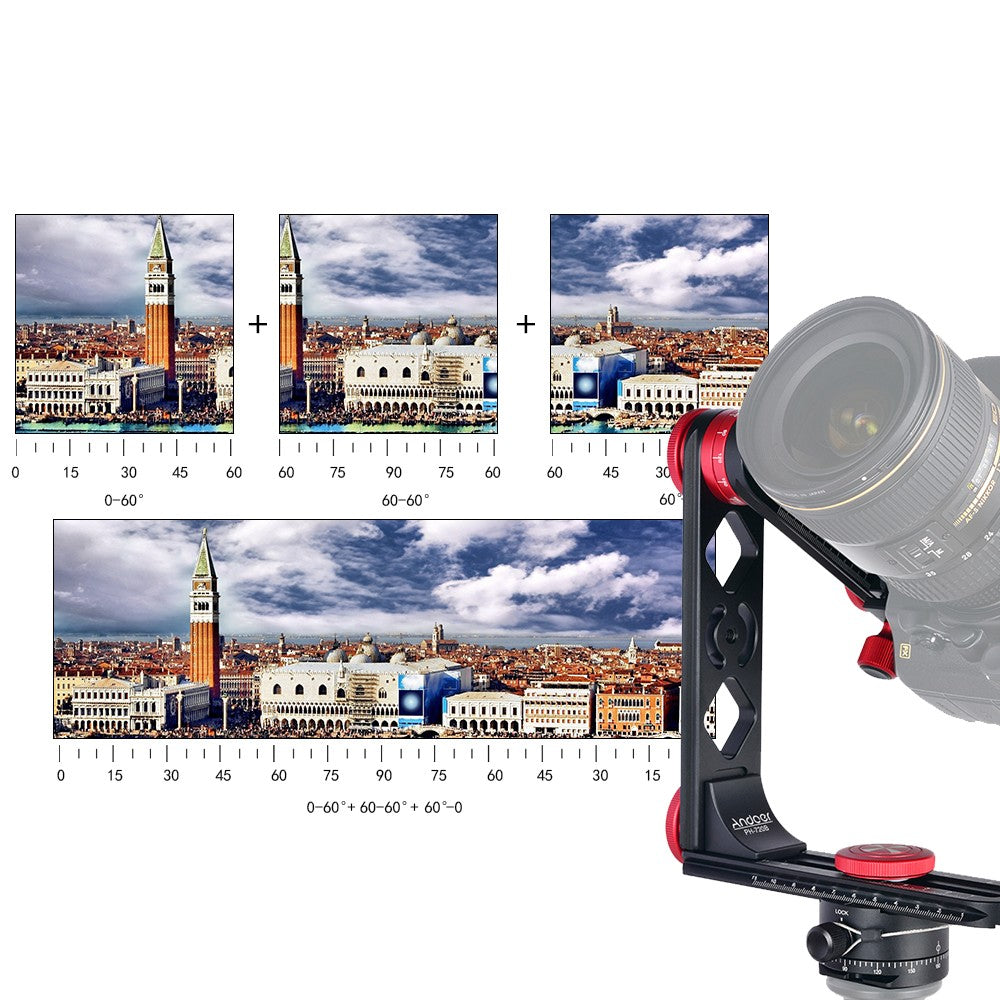 720° Panoramic Head Aluminium Alloy with Arca-Swiss Standard Ball Quick Release Plate Carry Bag