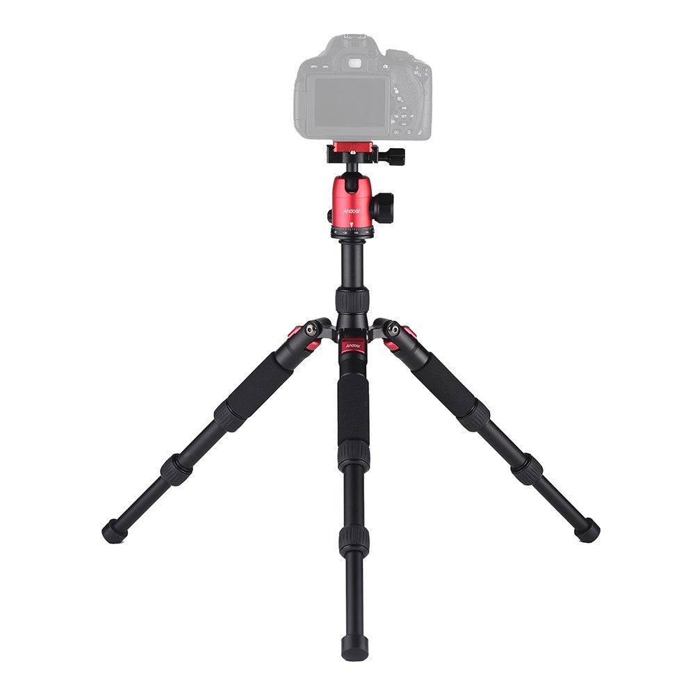 Mini Portable Desktop Tripod Stand Aluminum Alloy with Ball Head Quick Release Plate Carry Bag