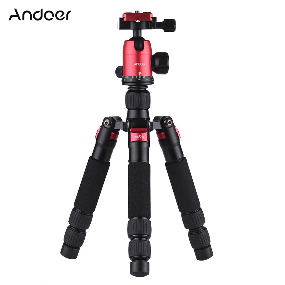 Mini Portable Desktop Tripod Stand Aluminum Alloy with Ball Head Quick Release Plate Carry Bag