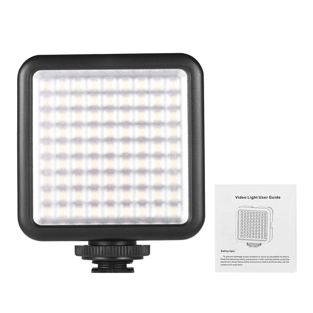 Mini Interlock Camera LED Light Panel 6.5W Dimmable 6000K Camcorder Video Lamp with Shoe Mount Adapter for DJI Ronin-S OSMO Mobile 2 Zhiyun Smooth