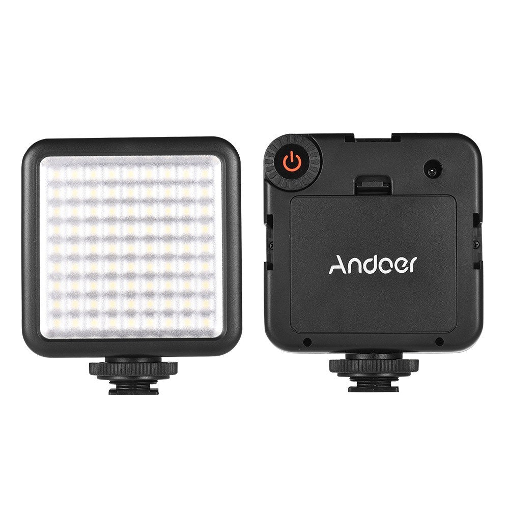 Mini Interlock Camera LED Light Panel 6.5W Dimmable 6000K Camcorder Video Lamp with Shoe Mount Adapter for DJI Ronin-S OSMO Mobile 2 Zhiyun Smooth