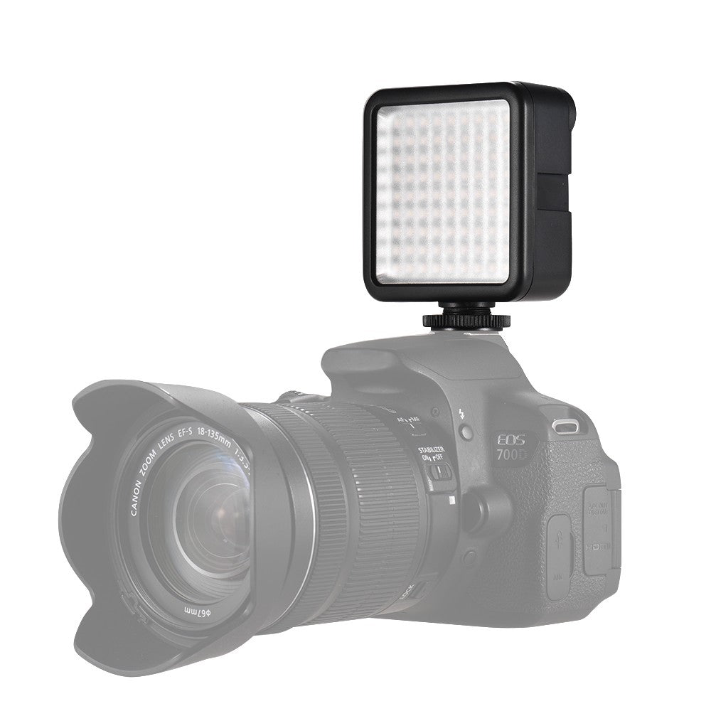 Mini Interlock Camera LED Light Panel 6.5W Dimmable 6000K Camcorder Video Lamp with Shoe Mount Adapter for DJI Ronin-S OSMO Mobile 2 Zhiyun Smooth