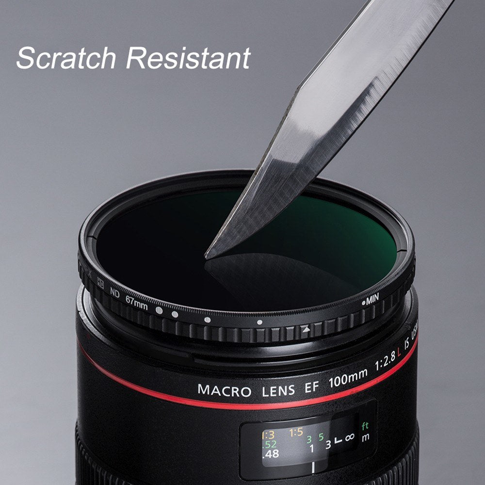 72mm Ultra-thin Adjustable Variable Neutral Density ND Filter Fader for Camera Lens Canon Sony Nikon Cameras