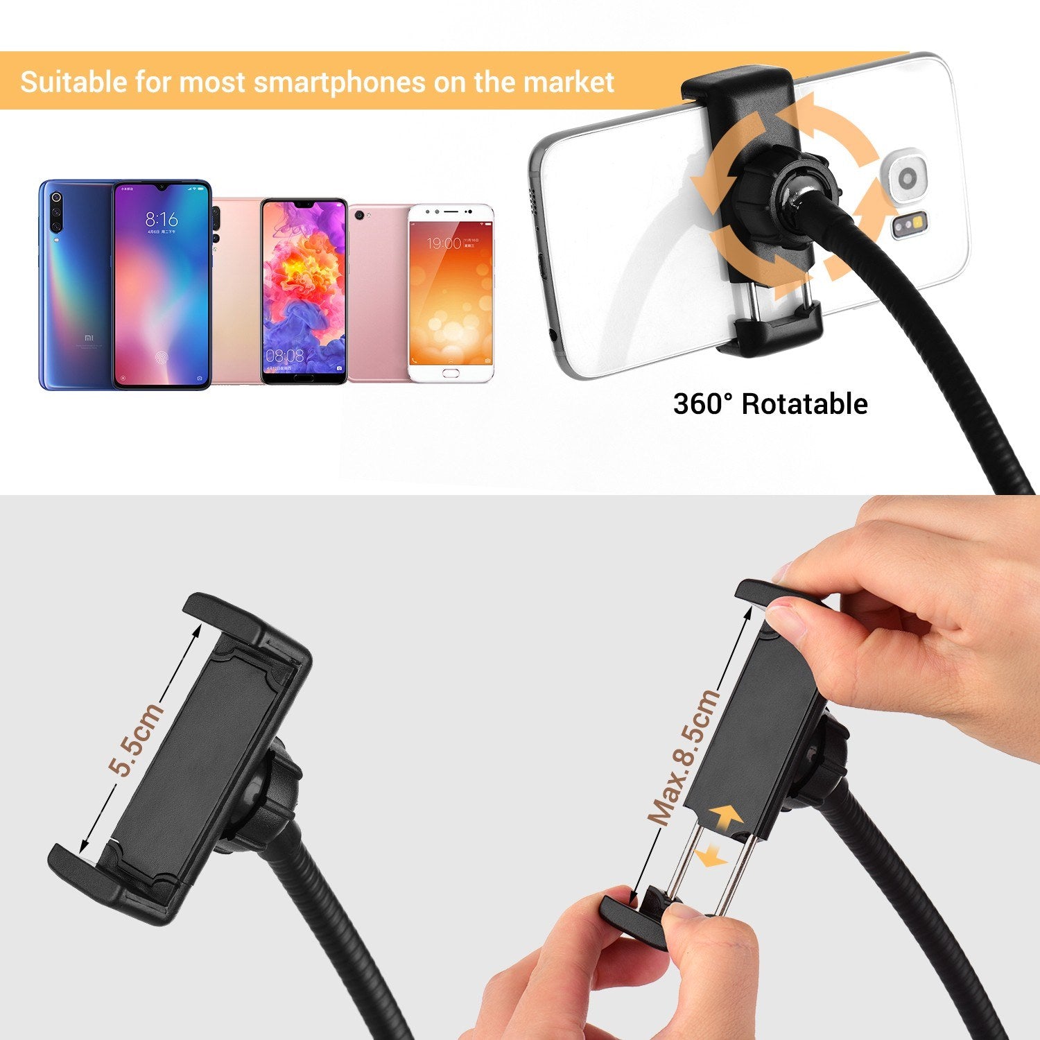 Clip-On Mini USB Ring Light Fill-in Lamp 3 Lighting Modes