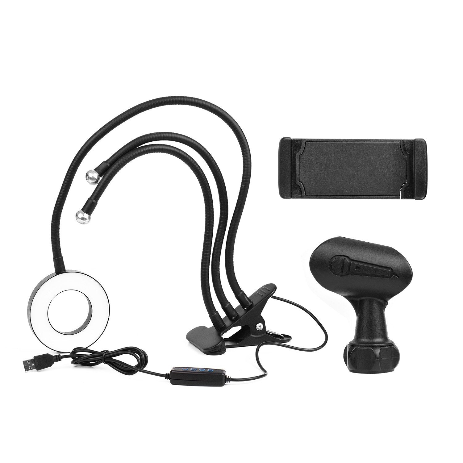 Clip-On Mini USB Ring Light Fill-in Lamp 3 Lighting Modes