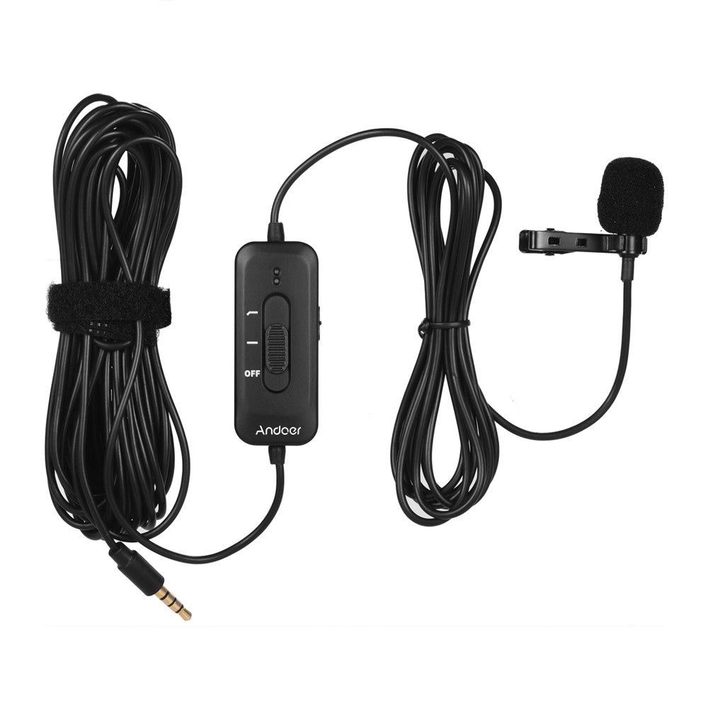 Omani-directional Clip-on Lavalier Microphone 3.5mm Plug Condenser Mic