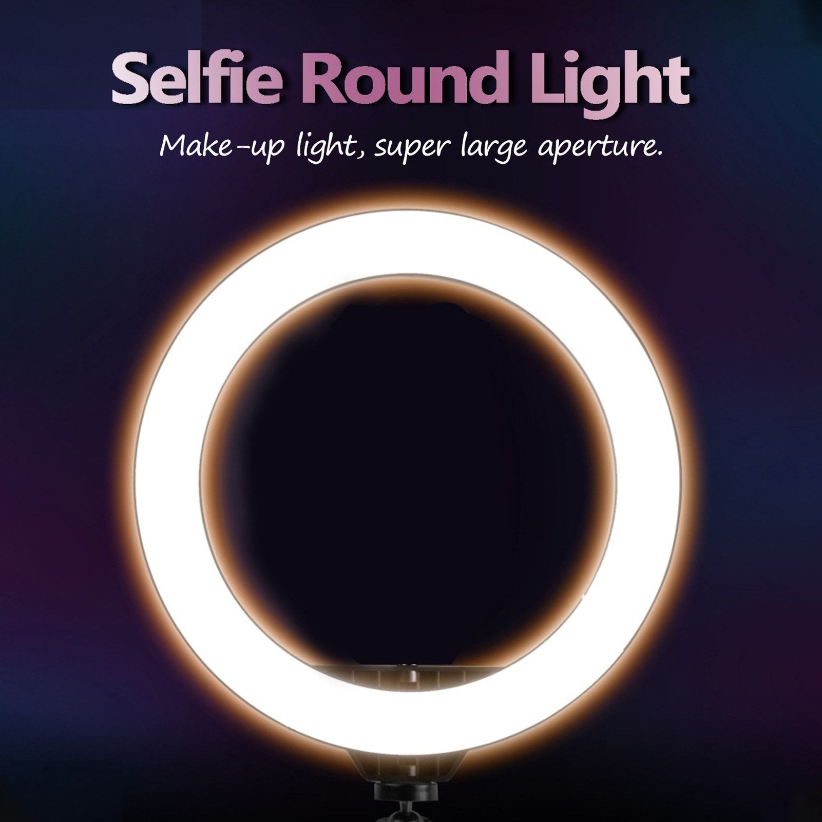 USB Dimmable Wide Dimming Range LED Round Fill in Light Tripod for Photo Selfie Photography