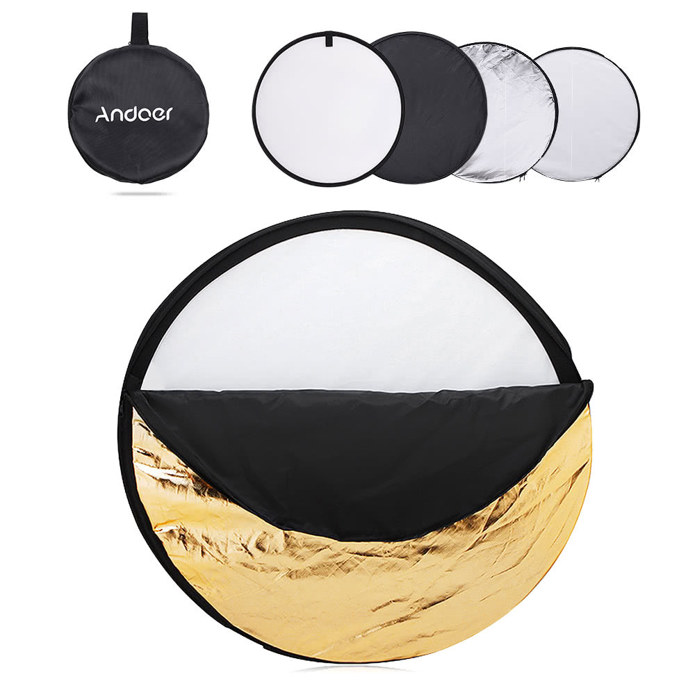 24" 60cm Disc 5 in 1 Multi Portable Collapsible Photography Studio Photo Light Reflector
