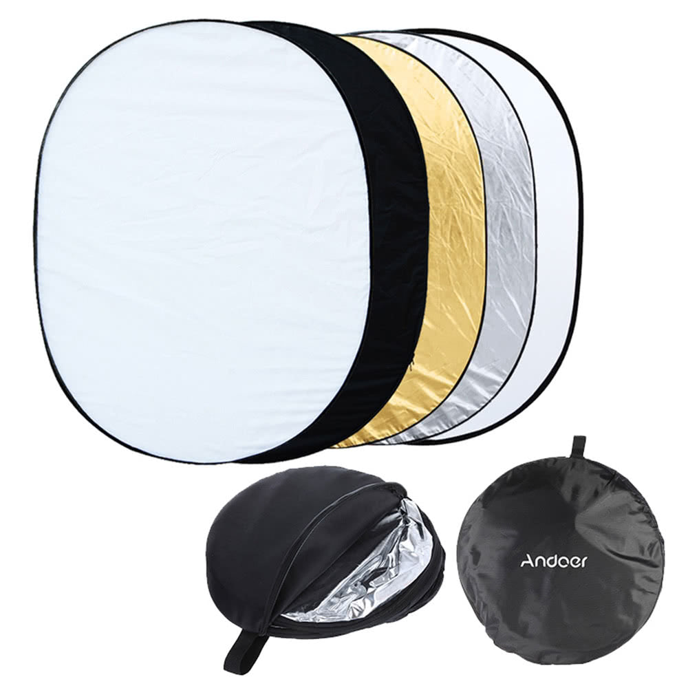 35" * 47" / 90 * 120cm Oval 5 in 1 Multi Portable Collapsible Studio Photo Photography Light Reflector