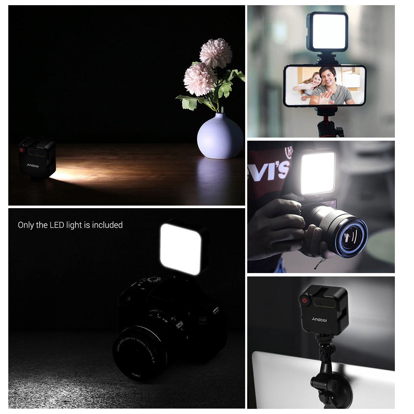 Mini LED Video Light 5600K Dimmable 5W