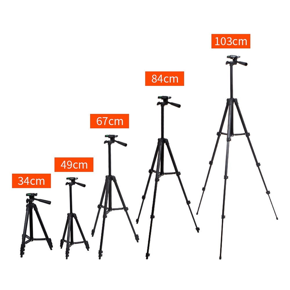 Lightweight Tripod Adjustable Selfie with Ball Head Quick Release Plate for Photography Live Streaming