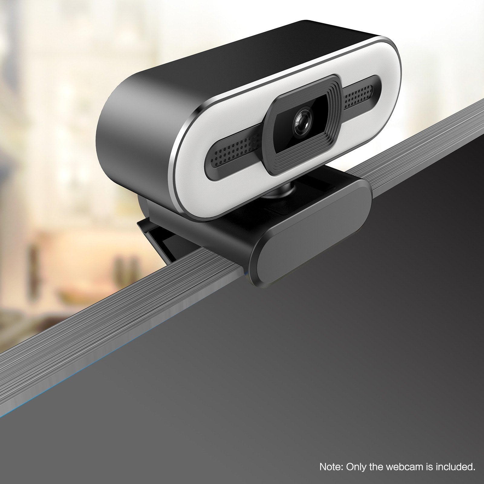 2K USB Plug and Play Webcam with Built in Microphone Light