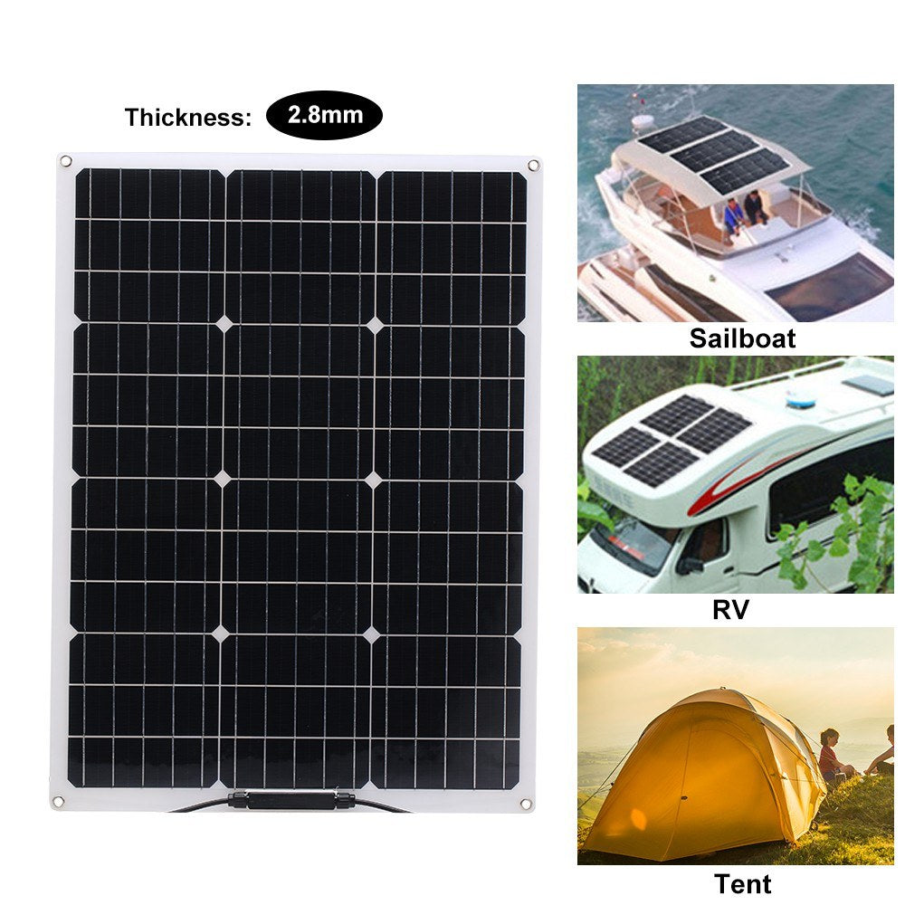 Flexible Monocrystalline Solar Panel 18V 20W