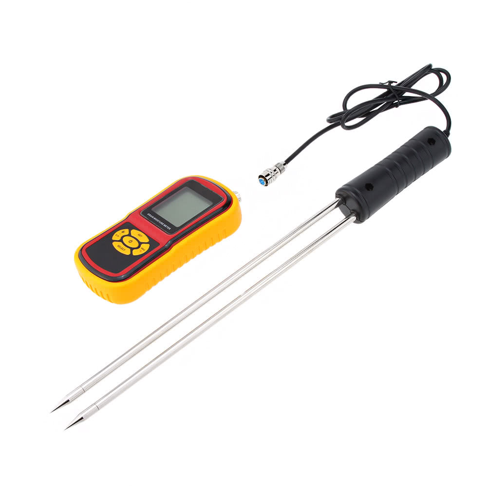 Portable Digital Grain Moisture Meter with Measuring Probe LCD Display Tester for Corn Wheat Rice Bean Hygrometer