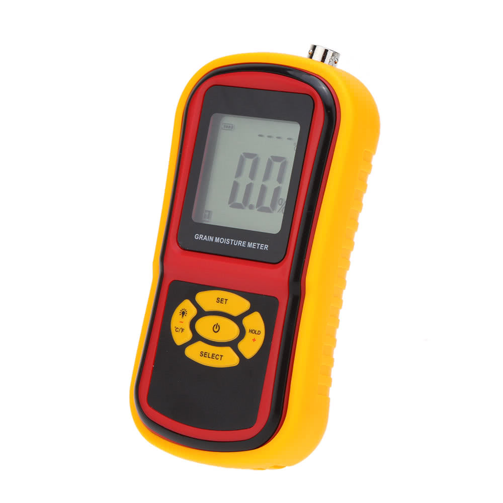 Portable Digital Grain Moisture Meter with Measuring Probe LCD Display Tester for Corn Wheat Rice Bean Hygrometer