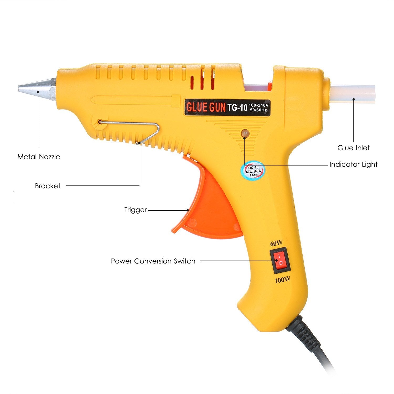 Hot Melt Glue Gun 60W/100W Power Adjustable Machine Multifunctional