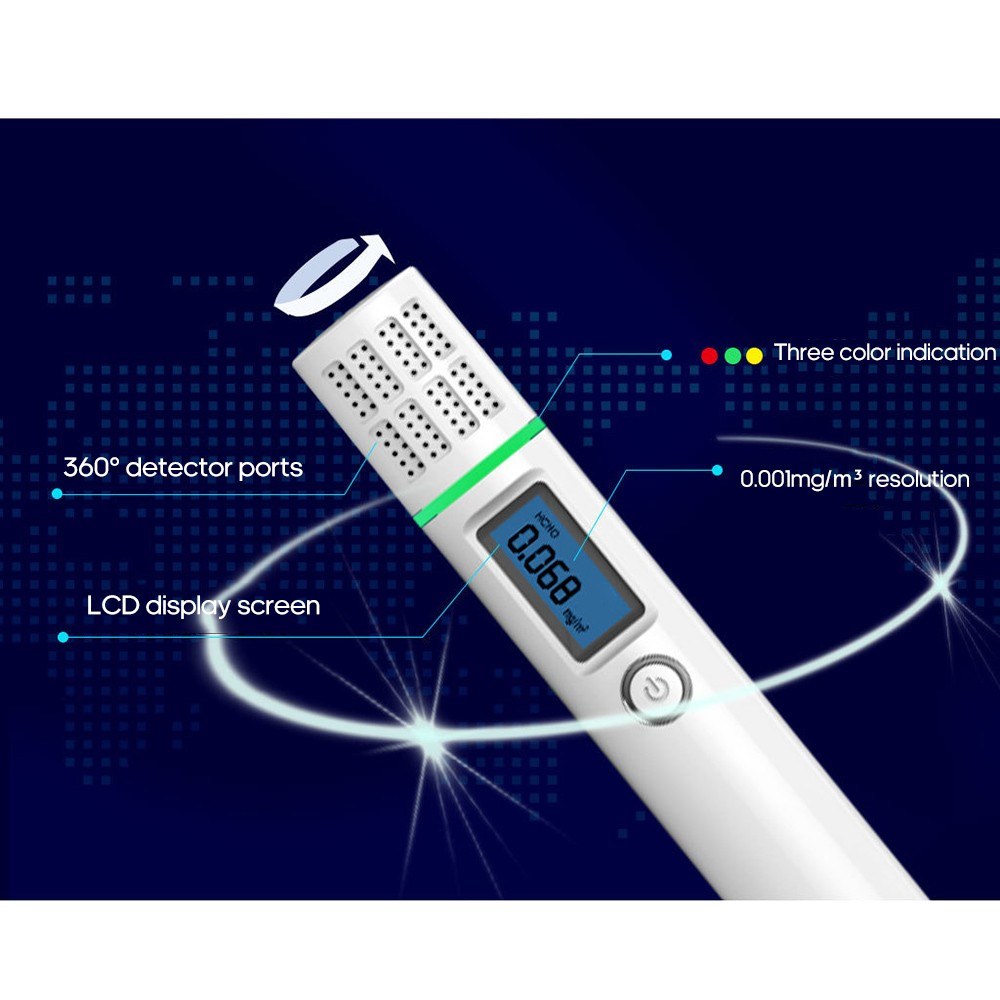 Portable Formaldehyde(HCHO) Detector with LCD Display High Accuracy TVOC Sensor Tester