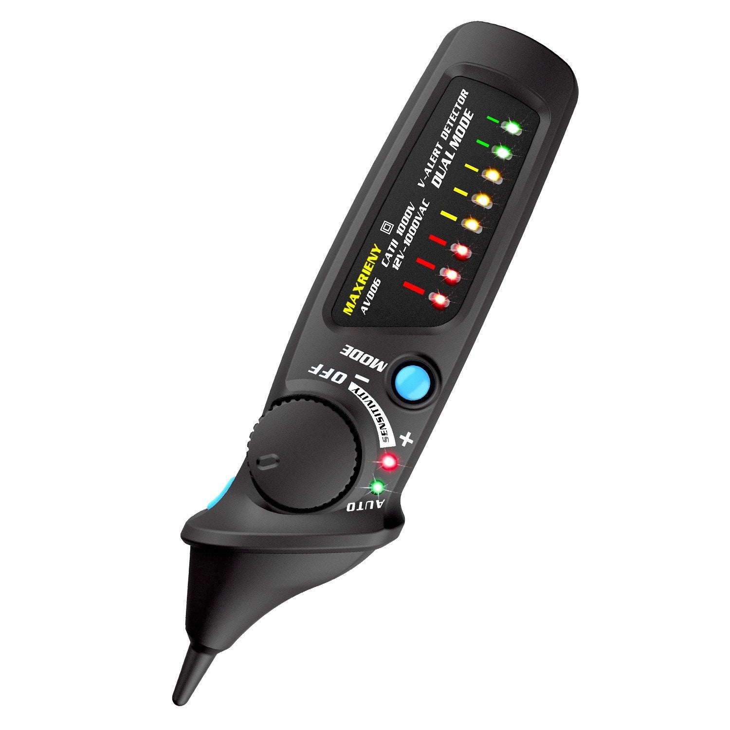 Dual Mode AC Voltage Detector Circuit Tester Non-contact with Flashlight Function