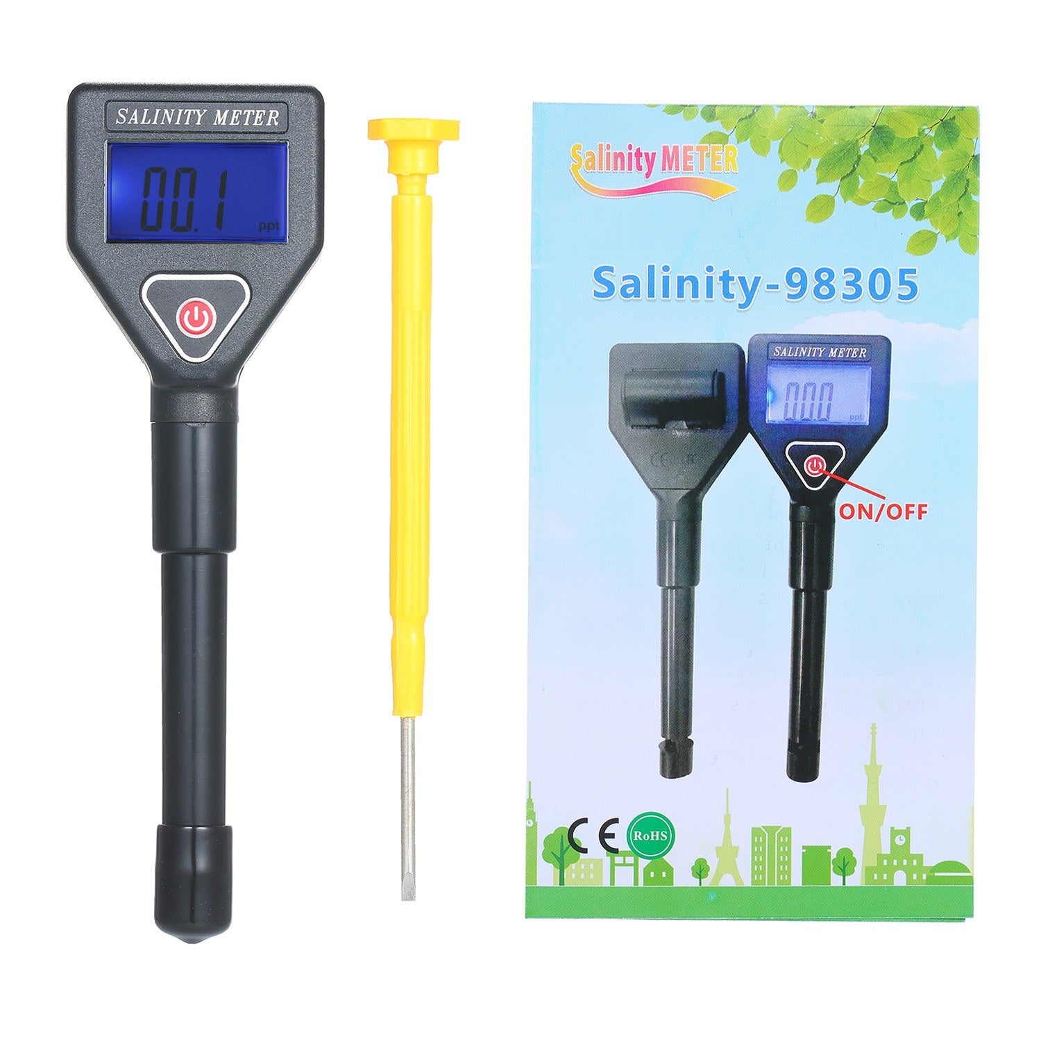 Seawater Salinity Refractometer Portable Handheld Meter ATC Salinometer