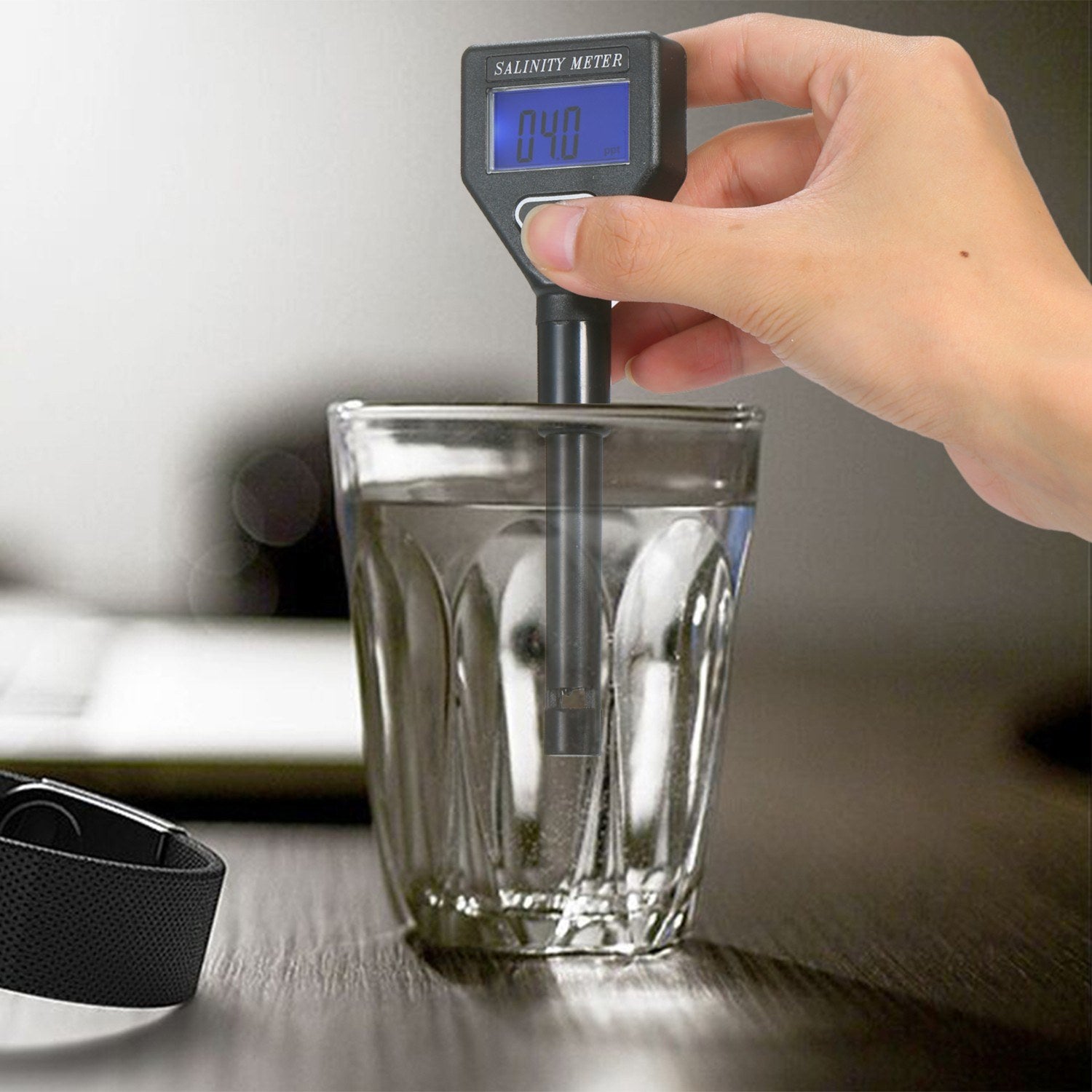 Seawater Salinity Refractometer Portable Handheld Meter ATC Salinometer