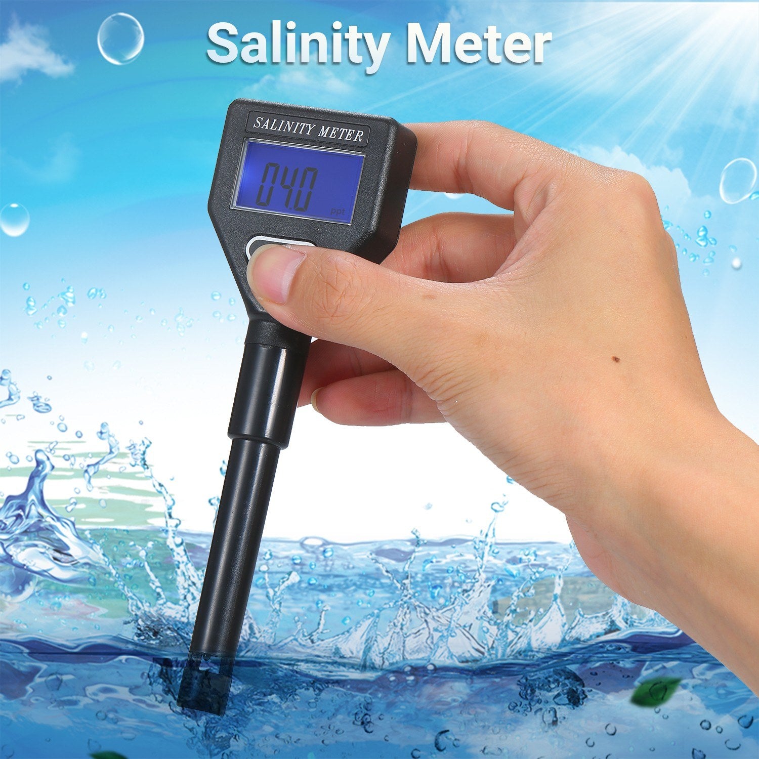 Seawater Salinity Refractometer Portable Handheld Meter ATC Salinometer
