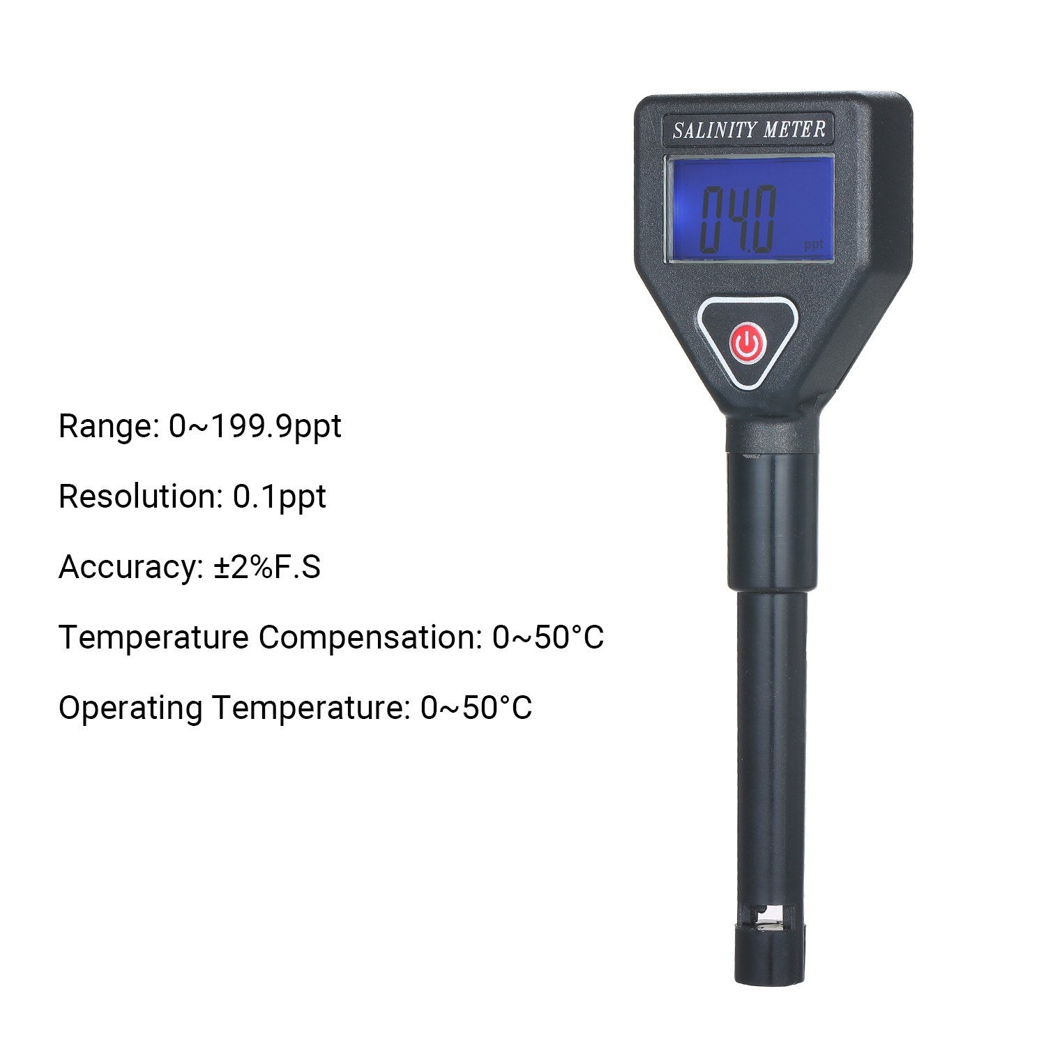 Seawater Salinity Refractometer Portable Handheld Meter ATC Salinometer