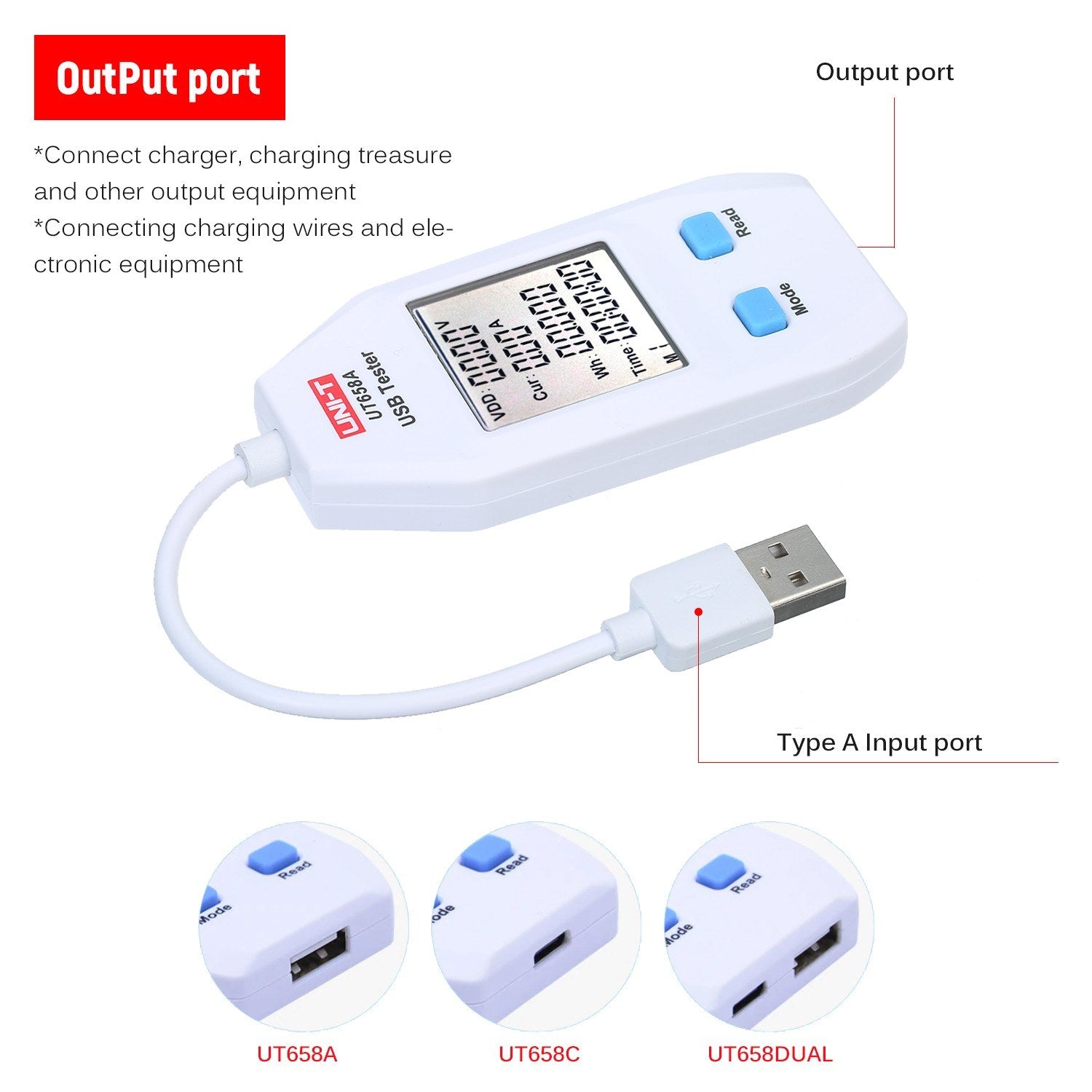 USB Power Meter LCD Tester Detector