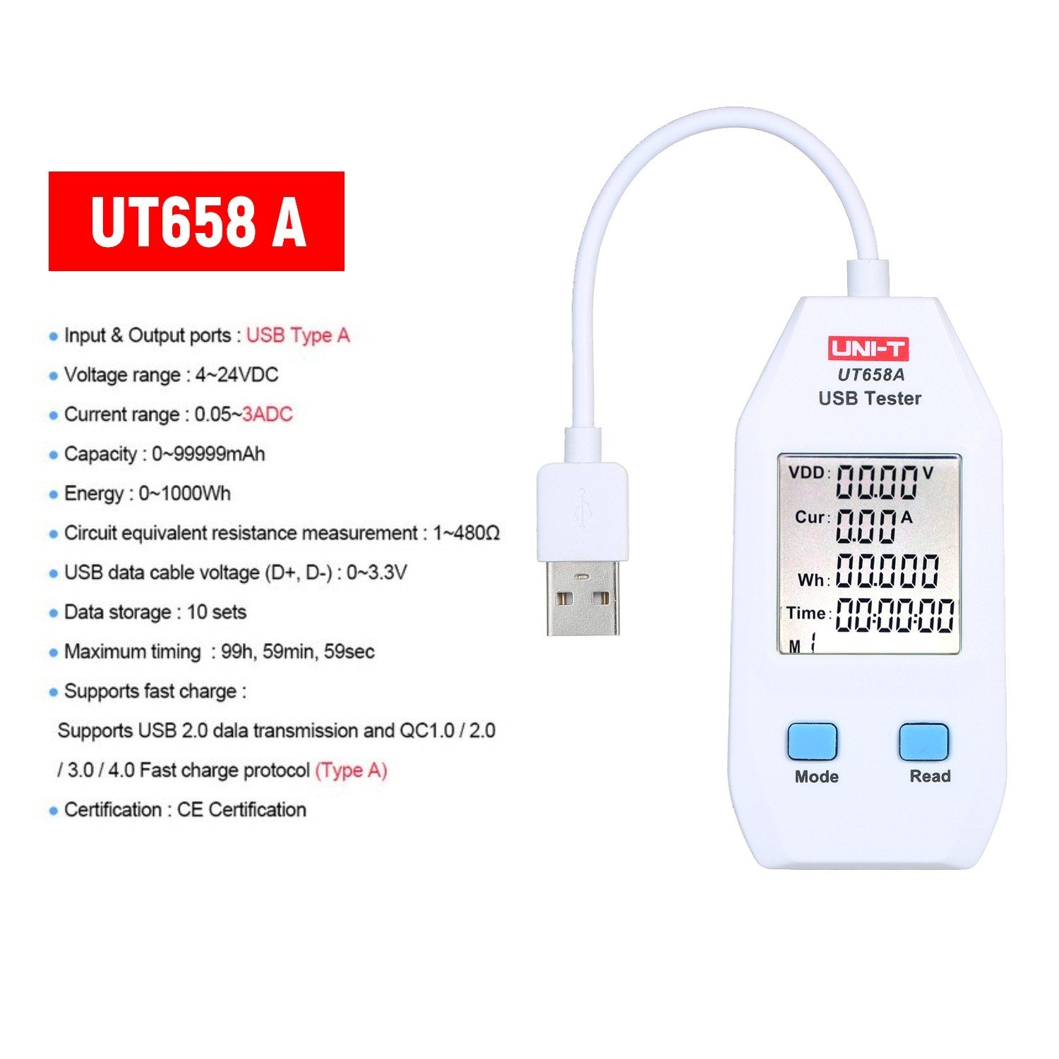 USB Power Meter LCD Tester Detector