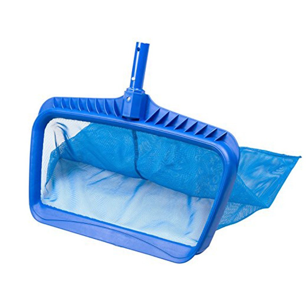 Leaf Skimmer Net Deep Plastic Rake with Bag Fine Mesh Catcher Cleaning Tool for Swimming Pool Hot Tub Pond Fountain