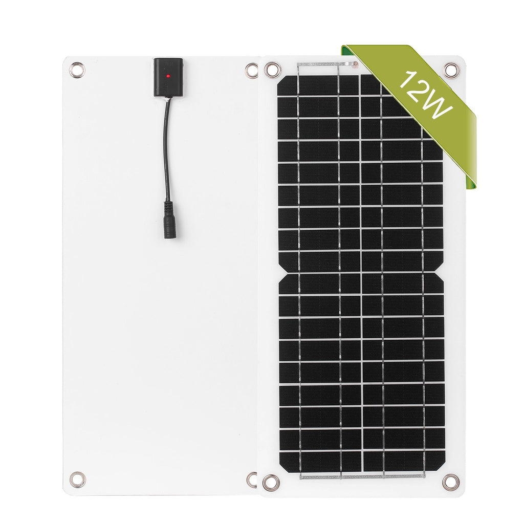 12W 12V Solar Panel Kit USB Port Off Grid Monocrystalline Module