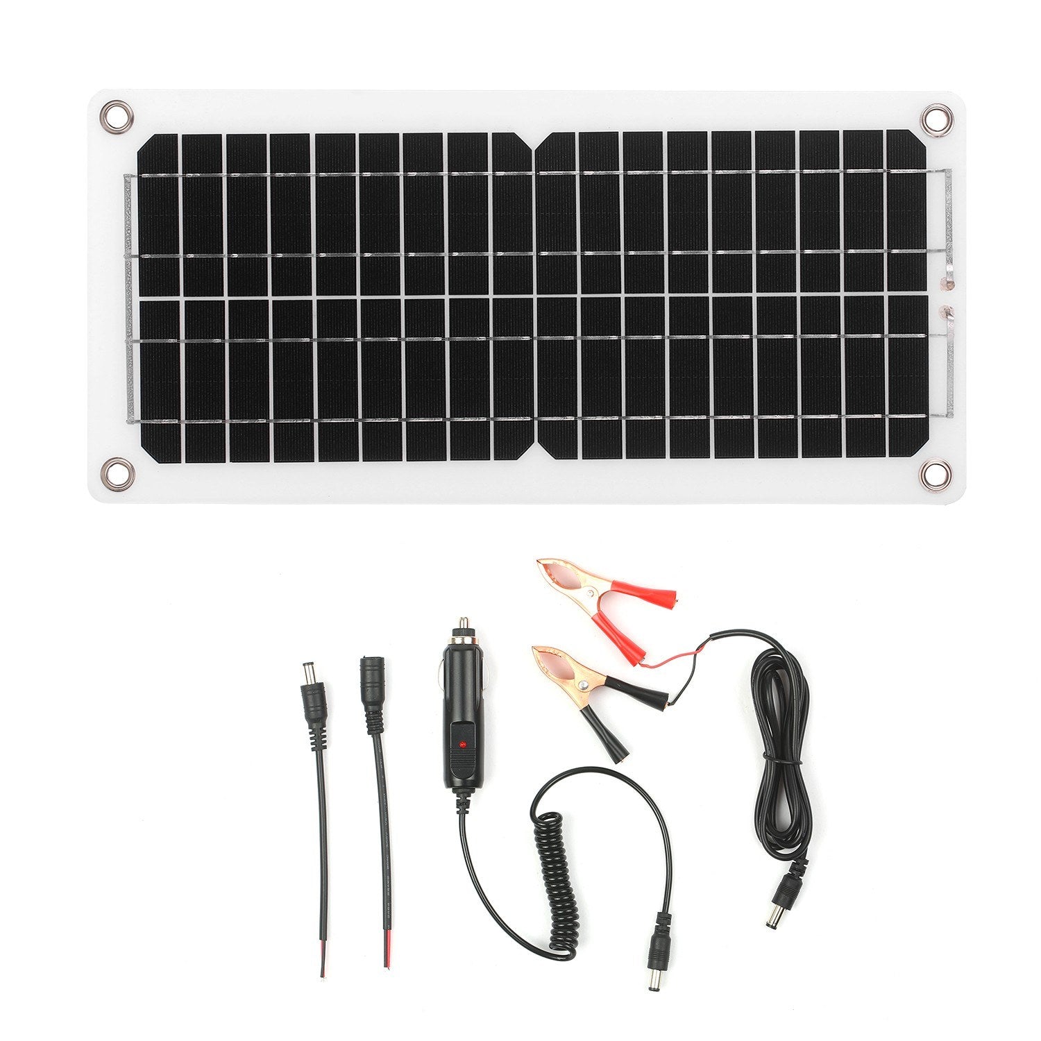 12W 12V Solar Panel Kit USB Port Off Grid Monocrystalline Module
