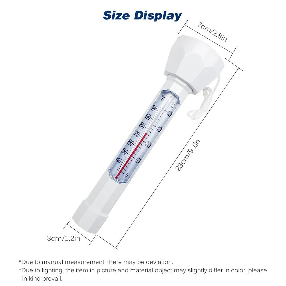 Swimming Pool Floating Thermometer Easily Readable Thermograph Water Temperature Testing Tool with String