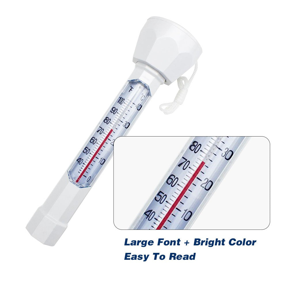 Swimming Pool Floating Thermometer Easily Readable Thermograph Water Temperature Testing Tool with String
