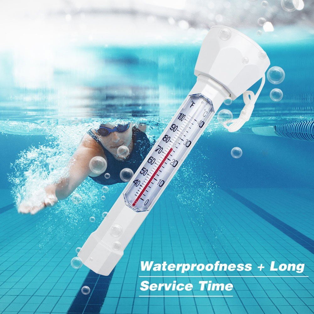 Swimming Pool Floating Thermometer Easily Readable Thermograph Water Temperature Testing Tool with String