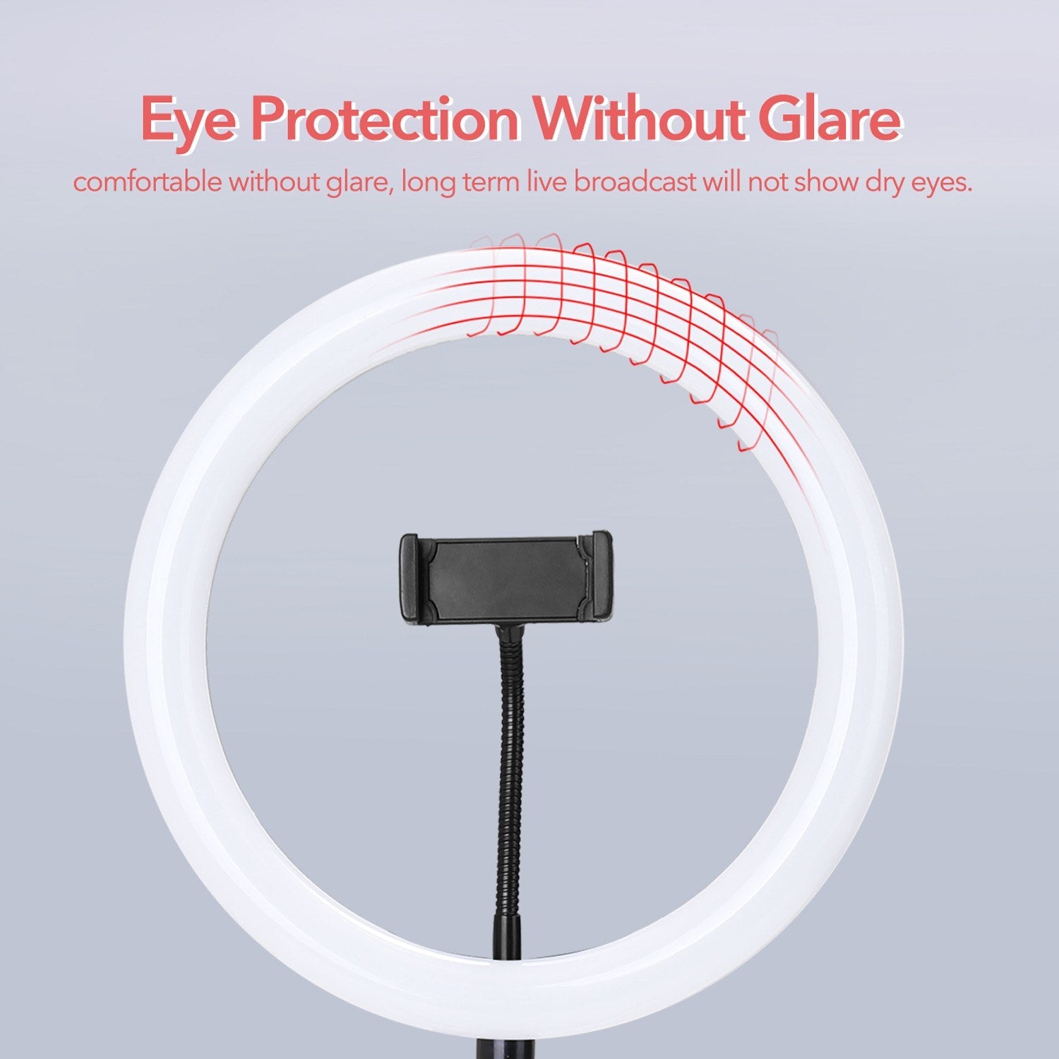 Alloy Photography LED Selfie Ring Light Dimmable Photo Camera Phone Lamp with 1.6M Stand Tripod