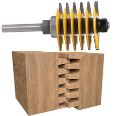 Finger Joint Router Bit Tenon Cutter Industrial Grade for Wood Tool 8mm and 1/2'' Shank Optional