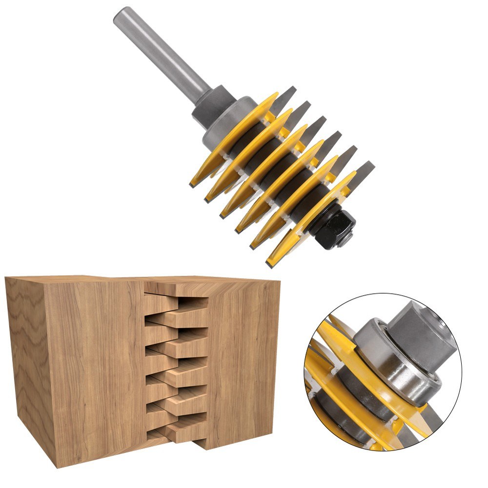Finger Joint Router Bit Tenon Cutter Industrial Grade for Wood Tool 8mm and 1/2'' Shank Optional