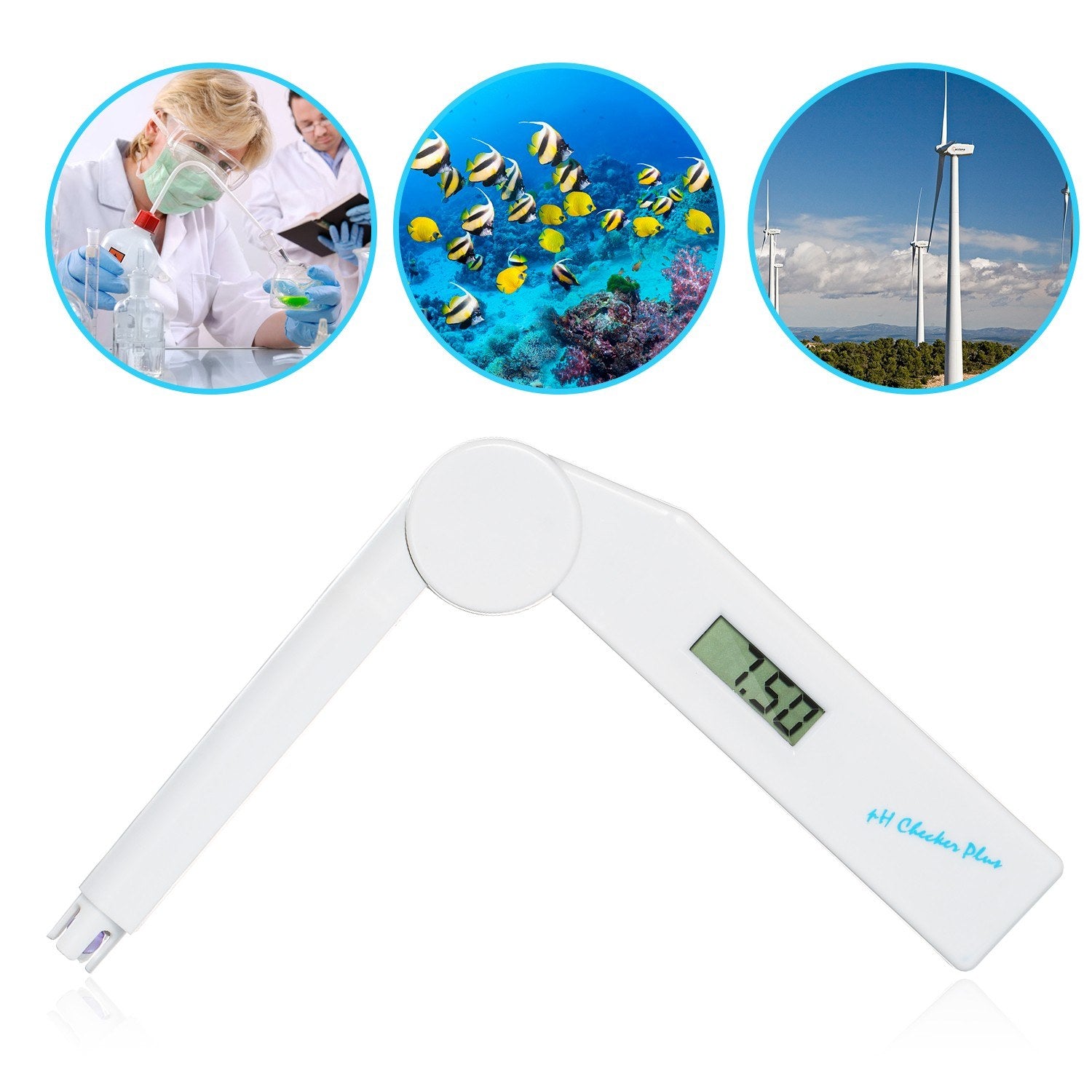 Pocket Folding PH Meter Digital Tester Detection 0-14 Measurement Range For Water Quality