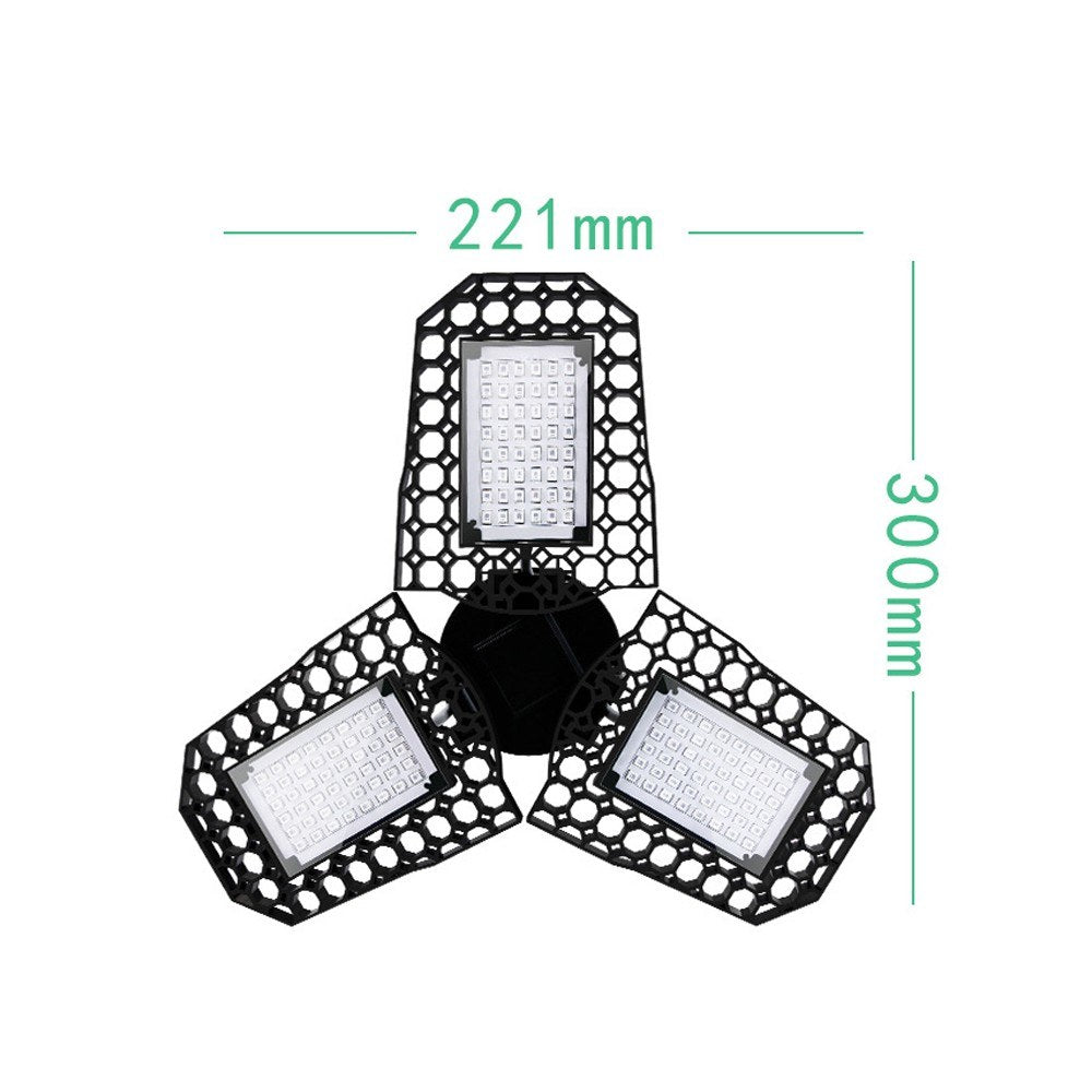 LED Plant Growth Light Greenhouse Lights Folding Three-Leaf Deformation Lamp