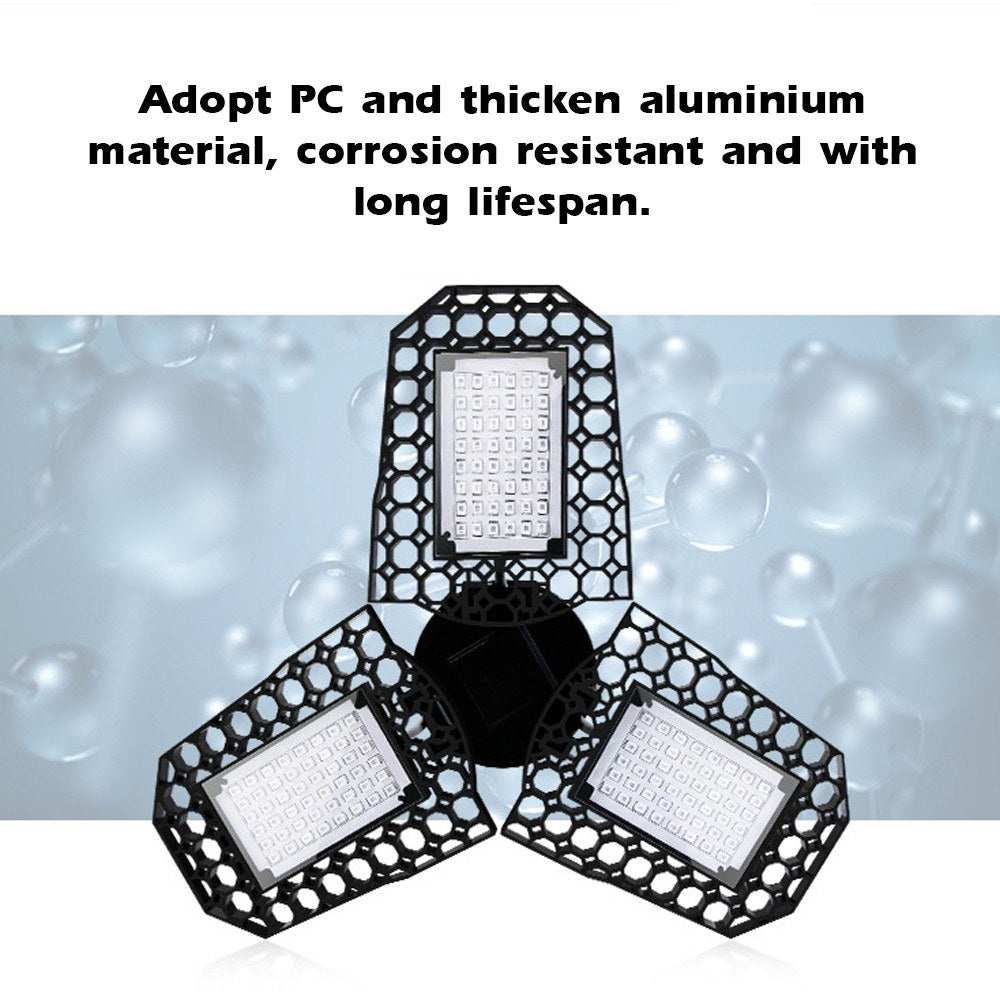 LED Plant Growth Light Greenhouse Lights Folding Three-Leaf Deformation Lamp