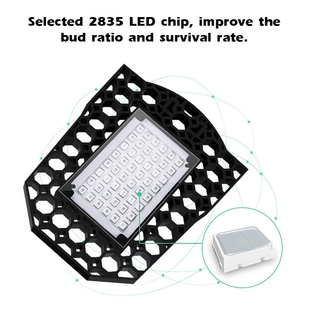 LED Plant Growth Light Greenhouse Lights Folding Three-Leaf Deformation Lamp