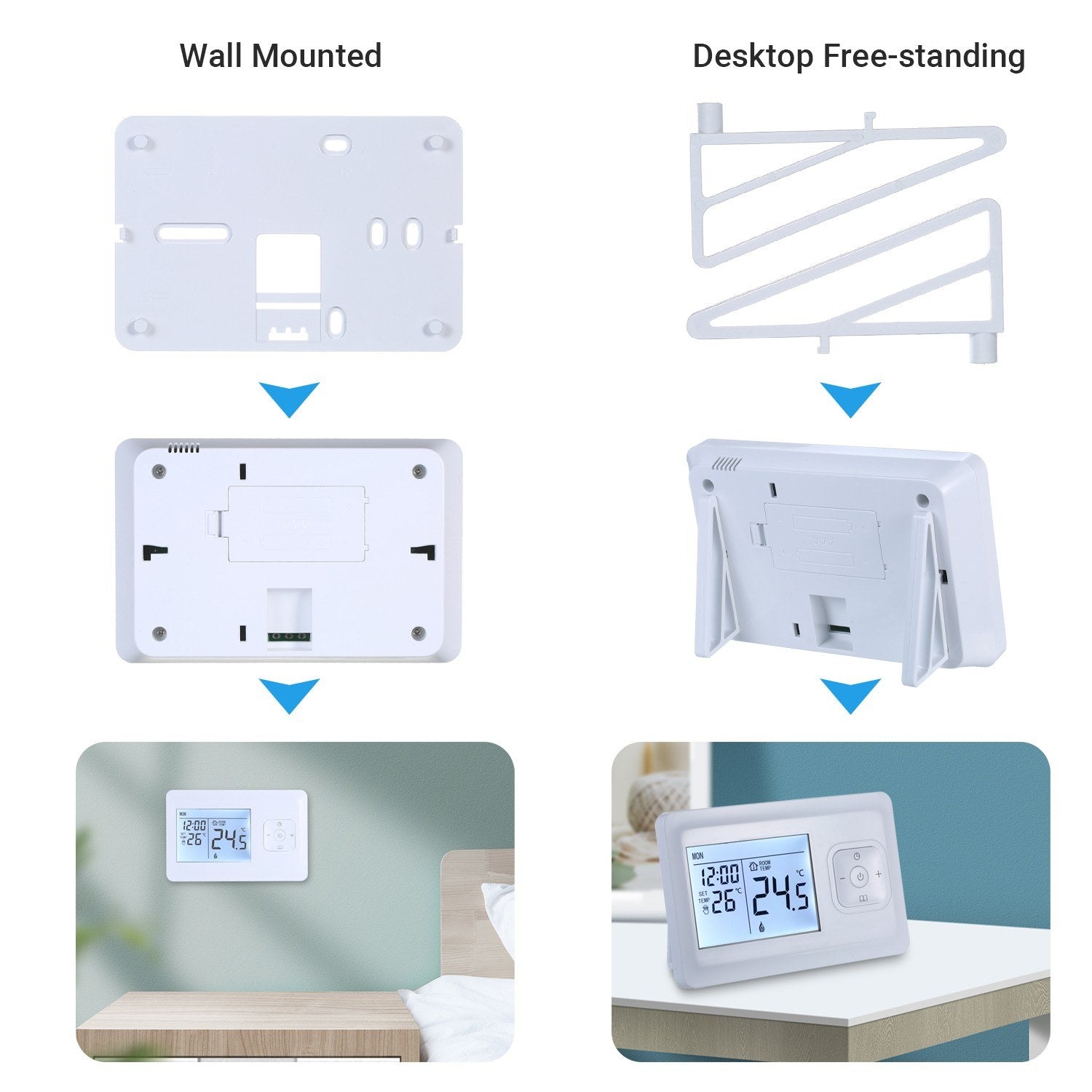 LCD Digital Heating Thermostat Programmable Wall-mounted Furnace Wifi