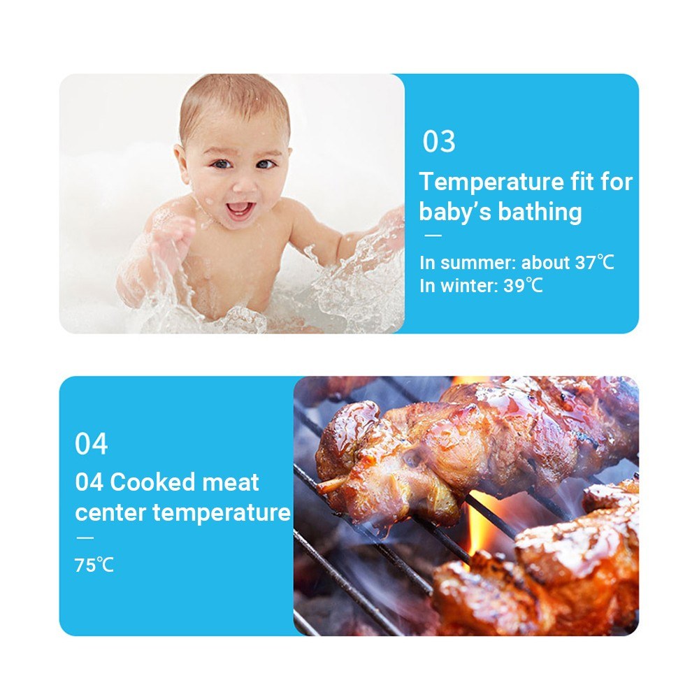 Digital Food Thermometer Instant Read Meat Probe Kitchen Cooking Temperature Tester for Milk Grill BBQ